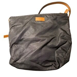 Gucci‎ GG Nylon Tote Shoulder Bag Read Description